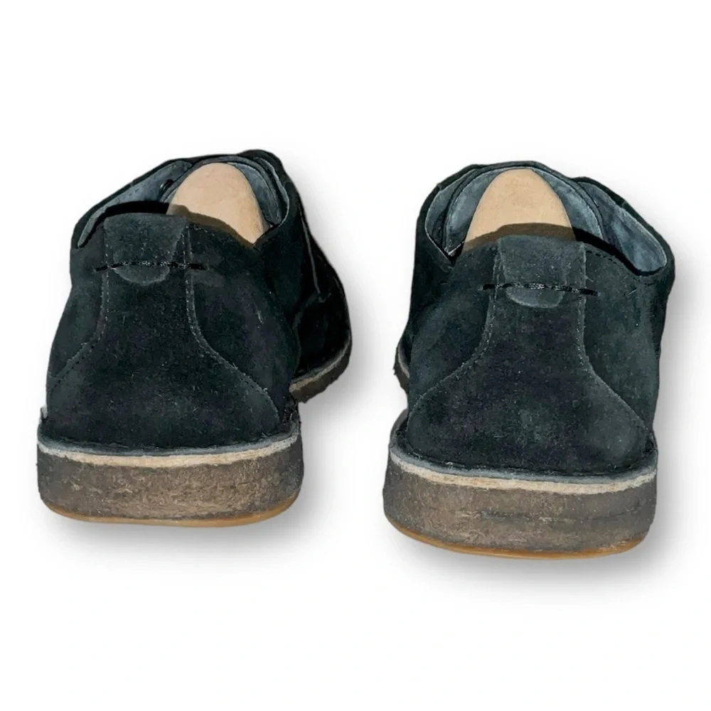 Ugg Mens 3269 Black Suede Lace‎ Up Oxfords Chaucer Sheepskin Interior Shoes 10.5
